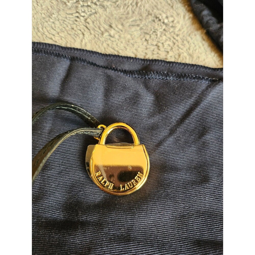Ralph Lauren Tiffin 33 Velvet Top-Handle Bag, Prussian Blue, NWT - Picture 13 of 16
